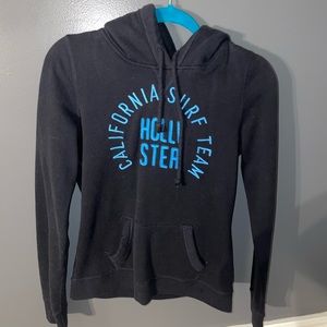 Navy Blue Hollister Logo Hooded Sweatshirt Size Medium